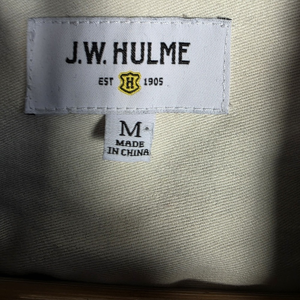 J.W. Hulme Wool Shacket Mens Medium Navy Blue Heavyweight Nautical Shirt Jacket - Picture 5 of 7